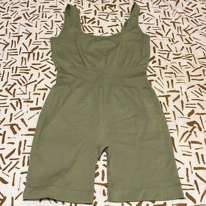 Weworewhat Workout Romper- sage green
